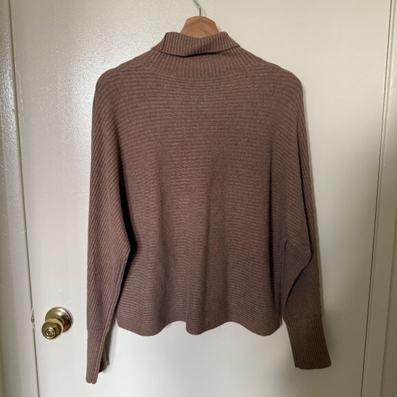 Aritzia Babaton Dumont Camel Tan Turtleneck Ribbed Sweater S - Picture 7 of 7